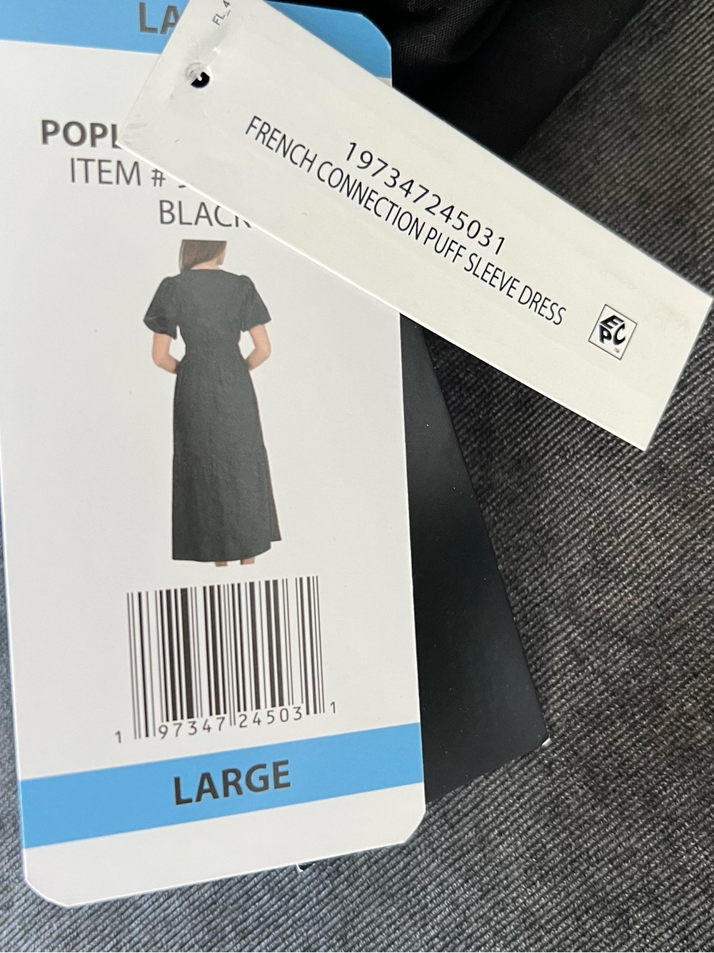 NWT French Connection Ladies Puff Sleeve Maxi Dress - Picture 6 of 6